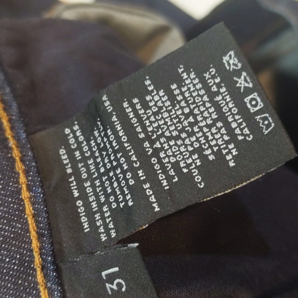 J Brand "Cigarette Leg" straight jeans style #814C032 pure darkwash 31x34.5L - Picture 10 of 13